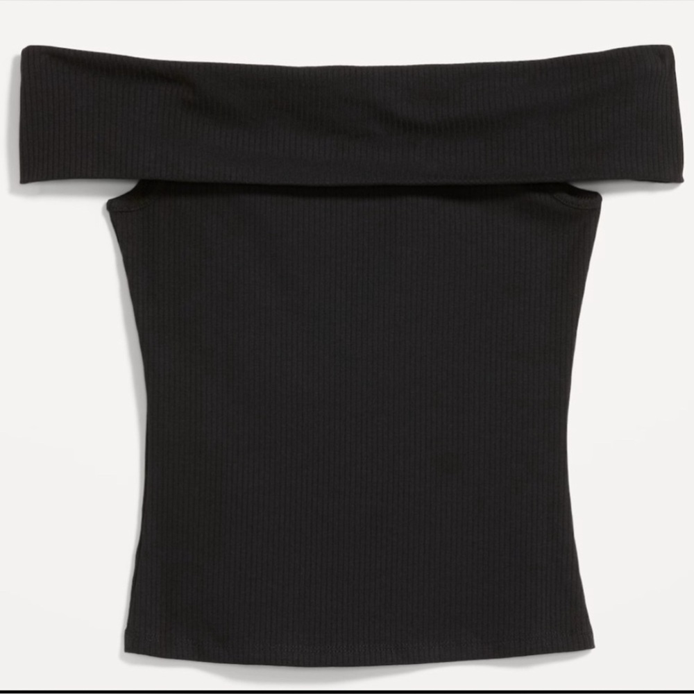 NWT Off-Shoulder Ribbed Top - Picture 2 of 3